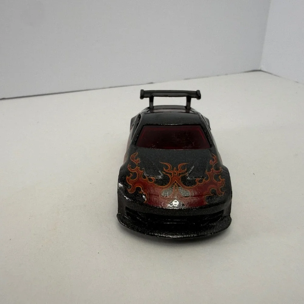 Hot Wheels Nissan 350Z Black Metallic Flame Heat Fleet 2008 Diecast Car 1/64